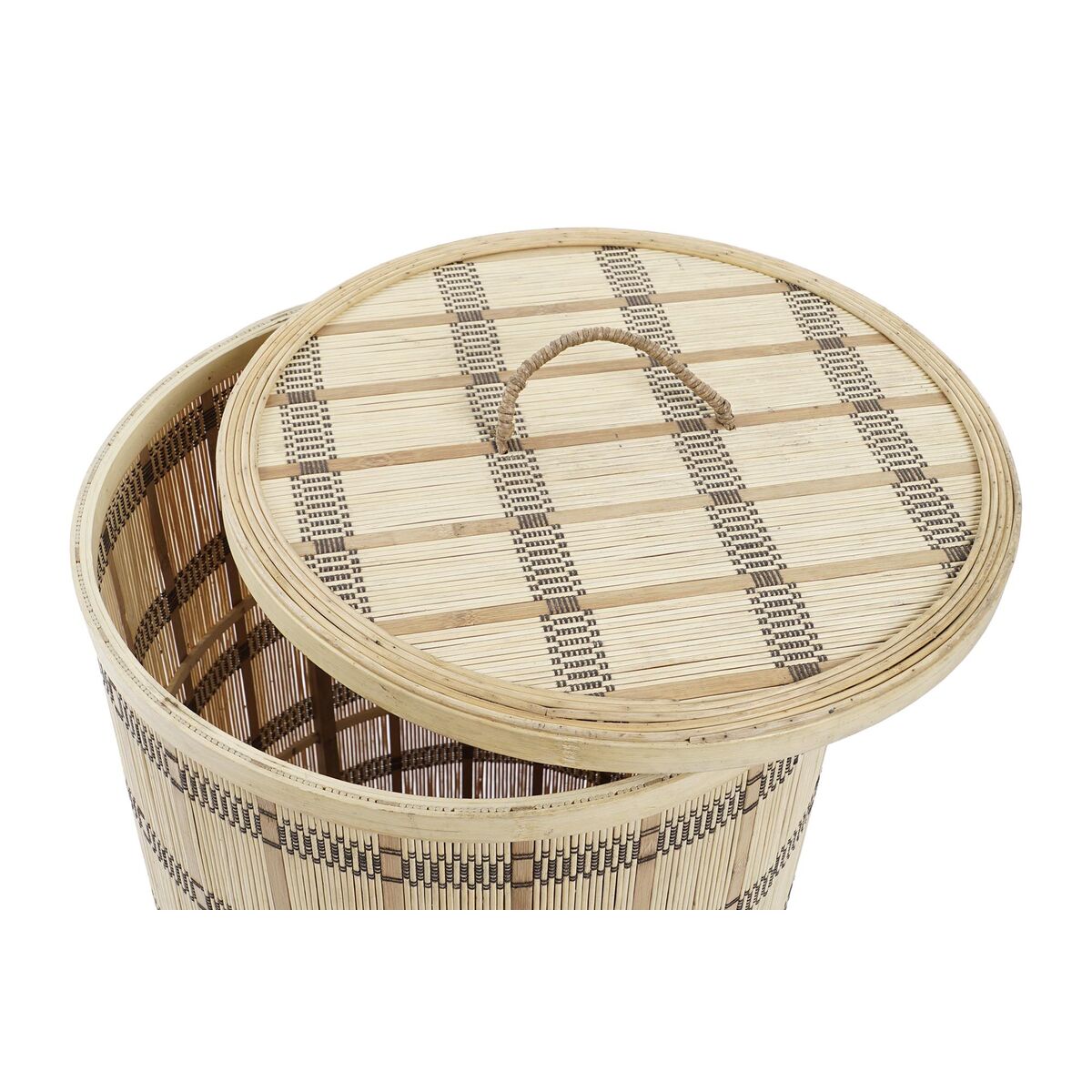 Juego de Cestas DKD Home Decor Marrón Natural Bambú (2 Piezas)