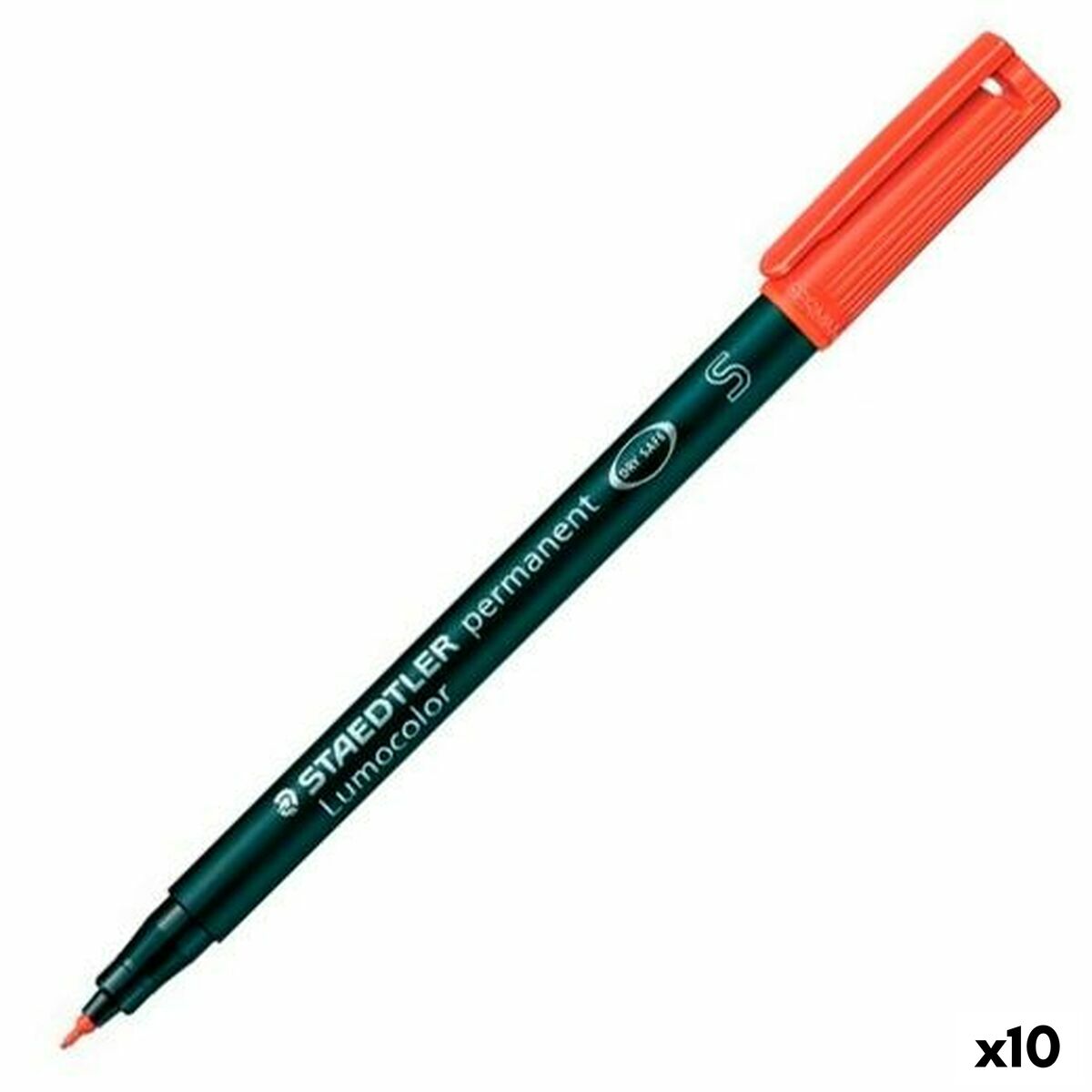 Rotulador permanente Staedtler Lumocolor 313-2 S Rojo (10 Unidades)