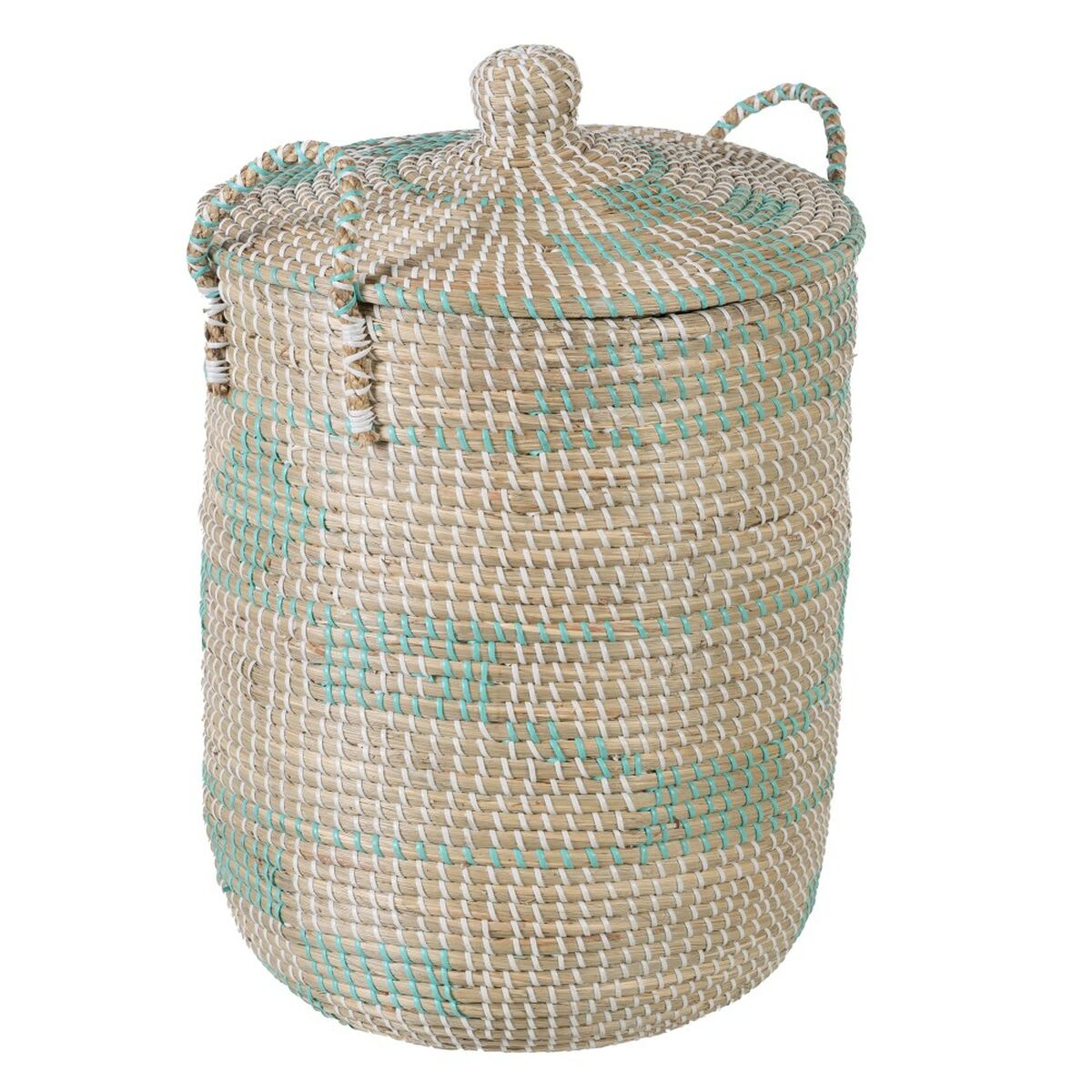 Juego de Cestos Natural Gris Fibra natural 38 x 38 x 58 cm (2 Piezas)