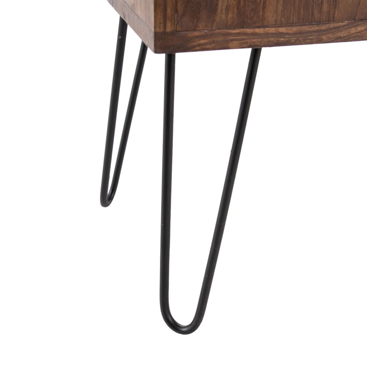 Aparador Azul Marrón Madera Metal Hierro madera de mindi 120 x 40 x 80 cm