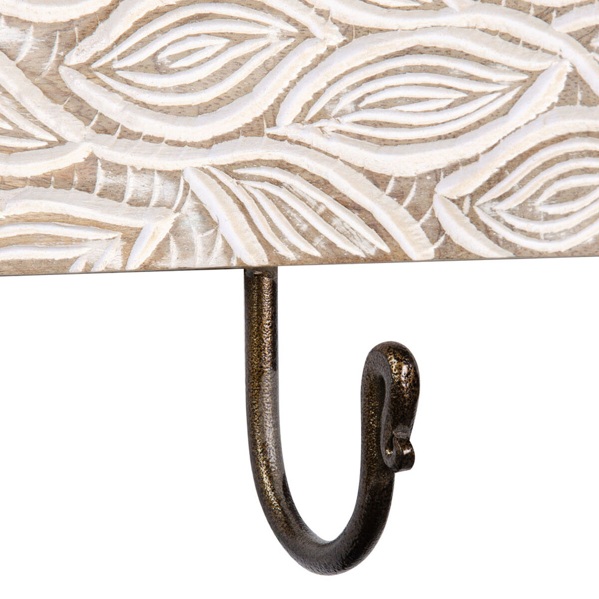 Perchero de Pared 30,5 x 8 x 16 cm Metal Madera