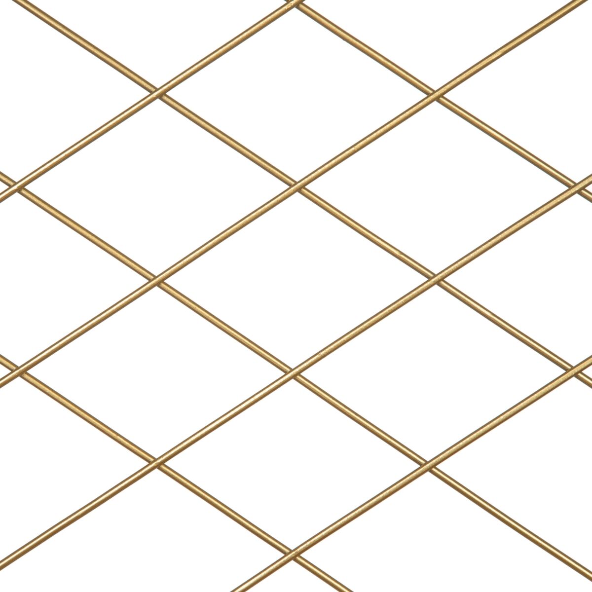 Estante 51 x 14 x 51 cm Natural Dorado Metal Madera