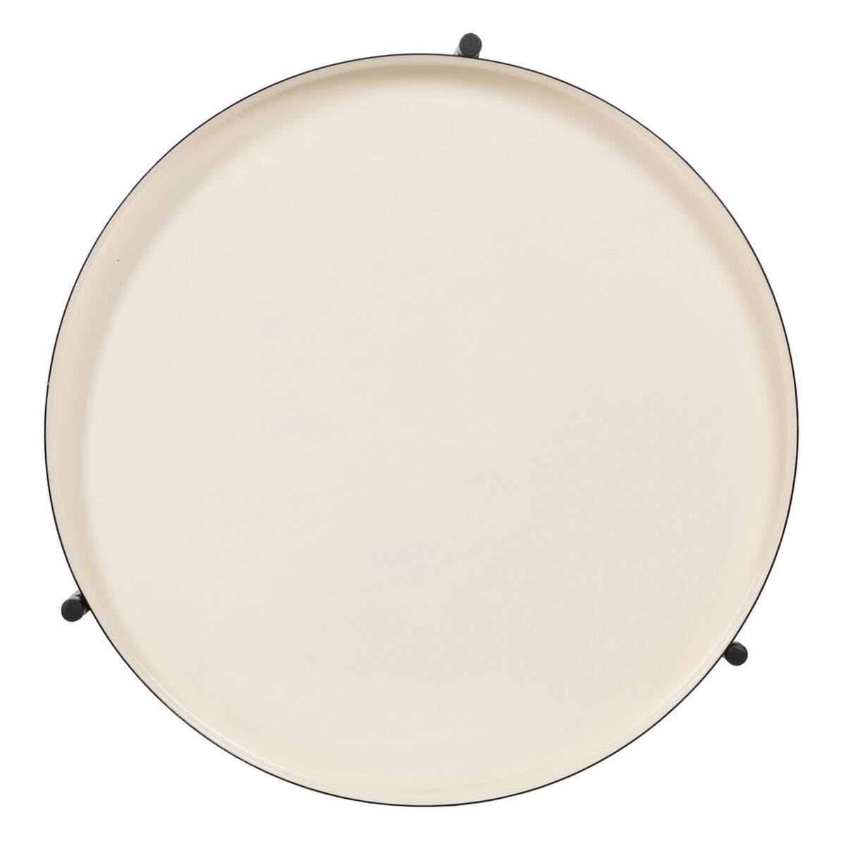 Mesa auxiliar 40,5 x 40,5 x 60,5 cm Negro Crema Hierro