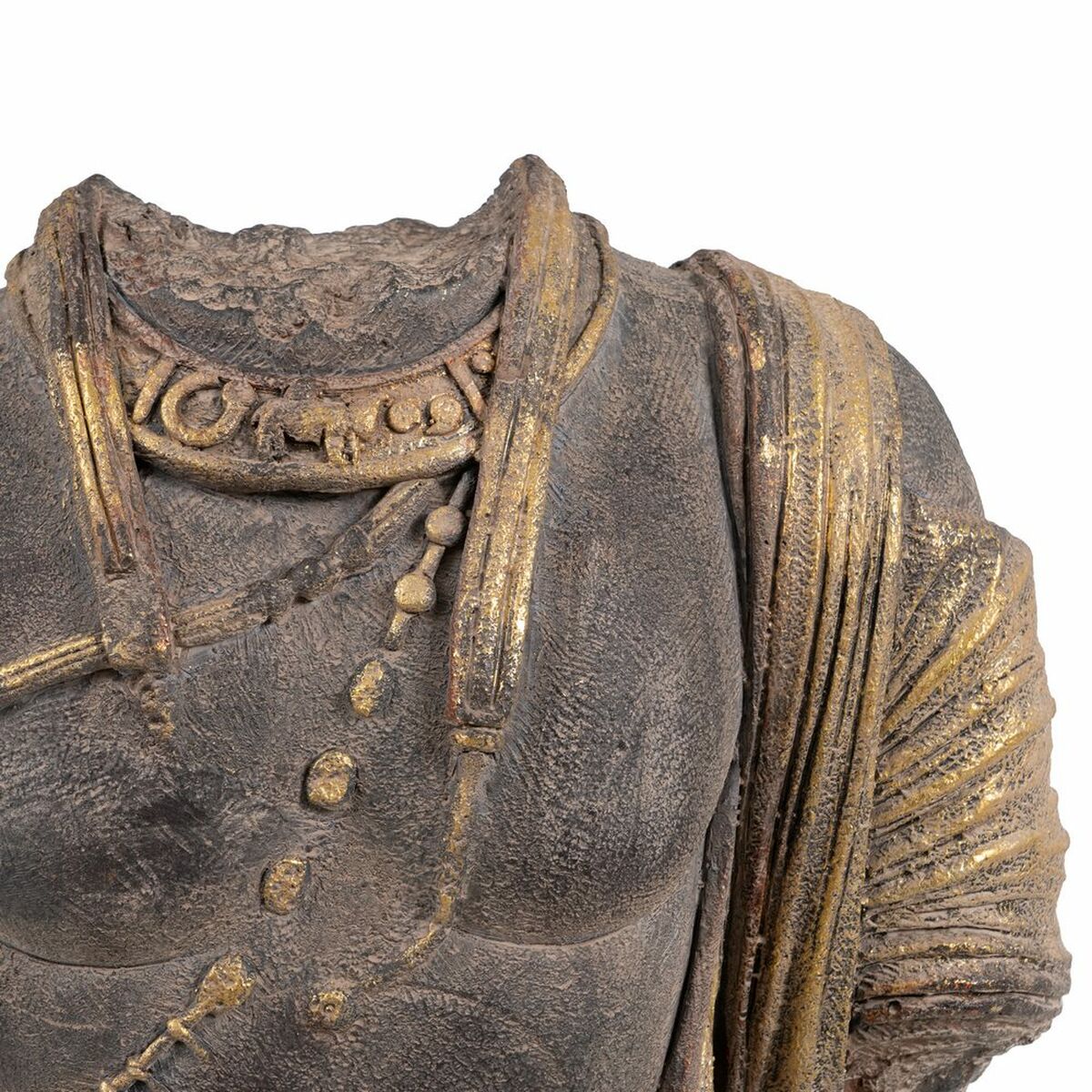 Figura Decorativa Marrón Dorado Guerrero 38 x 22 x 76 cm