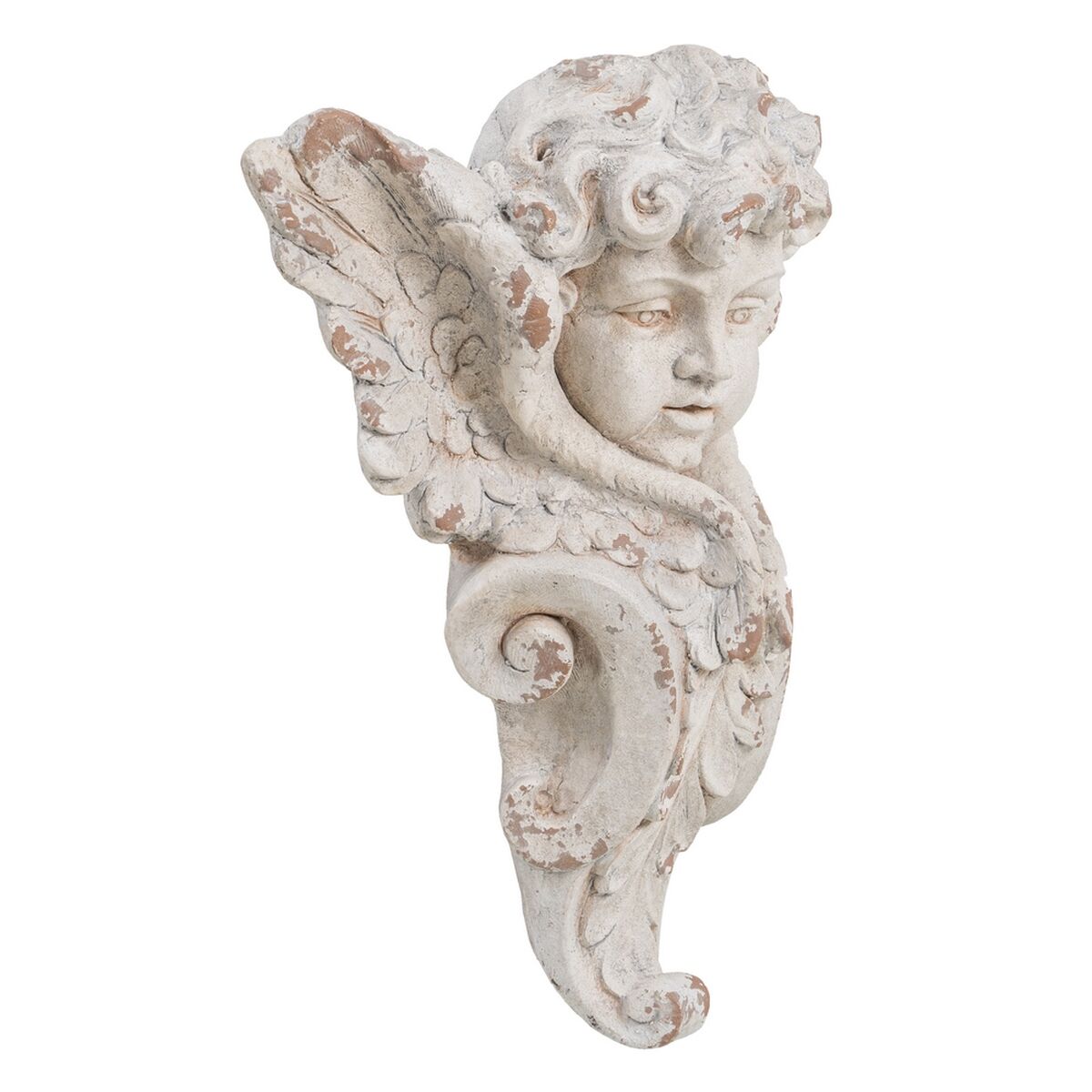 Escultura Blanco Resina Óxido de magnesio Ángel 60 x 25 x 68 cm