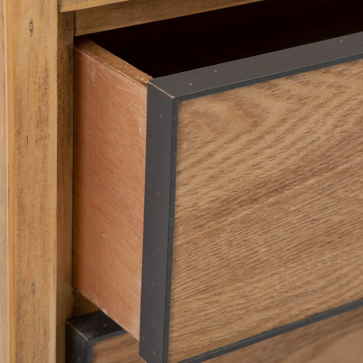 Aparador SPIKE Negro Natural Madera Metal Madera de fresno Madera MDF 90 x 36 x 115,5 cm