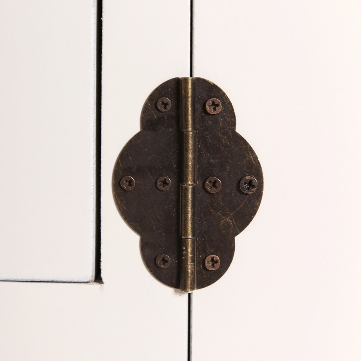 Aparador ORIENTE Blanco Dorado Madera Hierro Madera MDF 73 x 26 x 90 cm