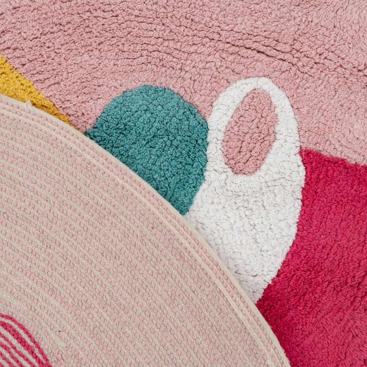 Alfombra Infantil 100 % algodón Unicornio 100 cm 100 x 100 x 1 cm