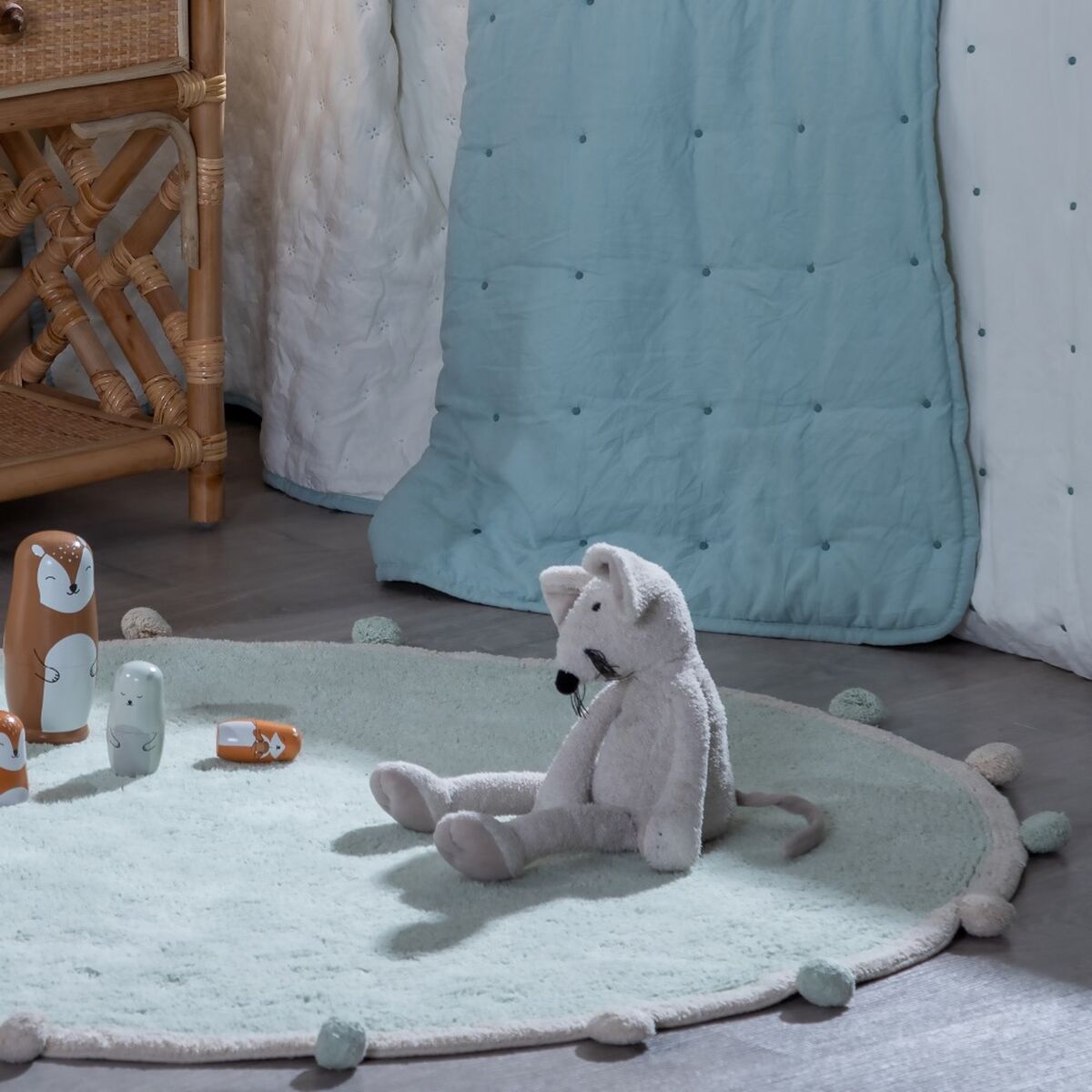 Alfombra Infantil 100 % algodón 100 cm 100 x 100 x 1 cm