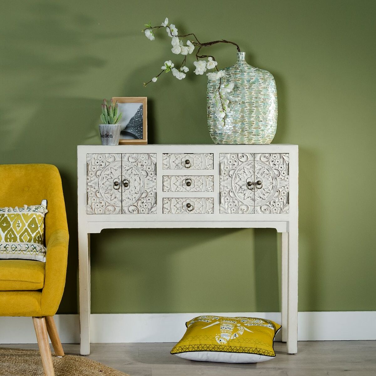 Recibidor ORIENTE Blanco 95 x 26 x 90 cm