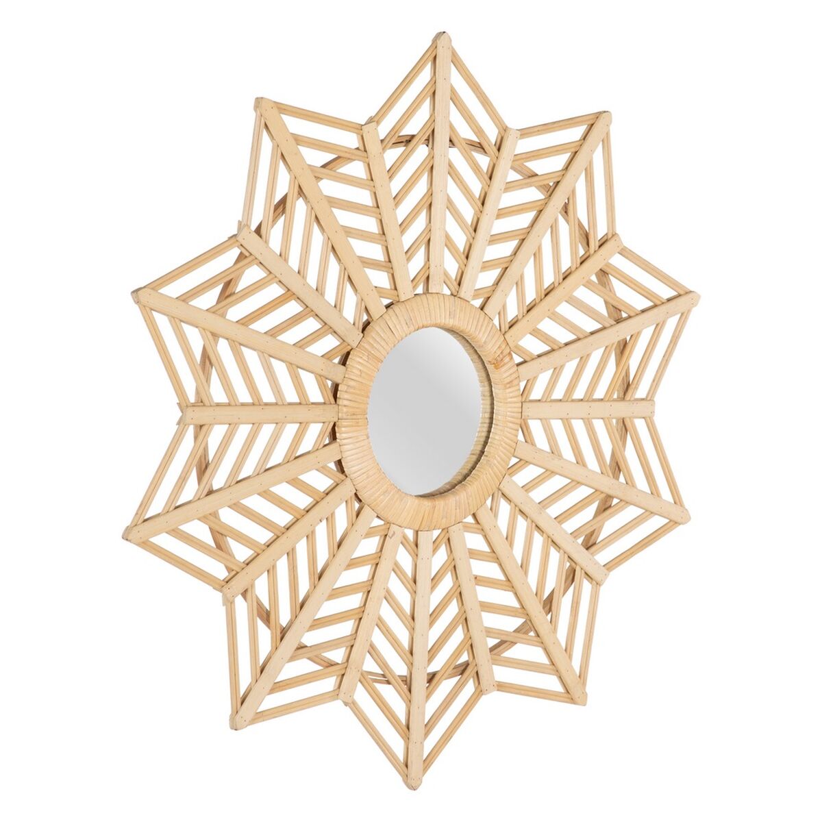 Espejo de pared Natural 65 x 2,5 x 65 cm