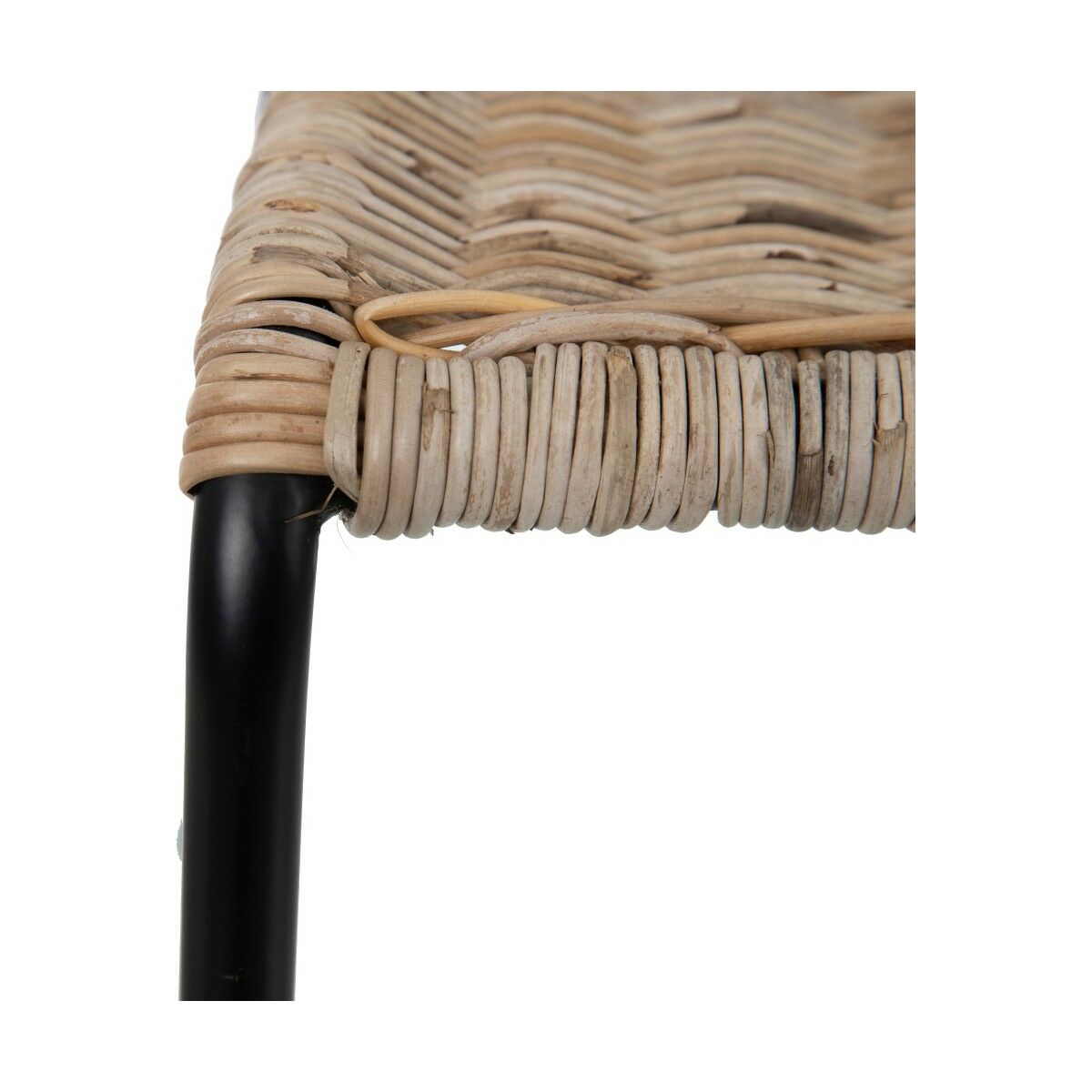 Silla de Comedor 50 x 54 x 77 cm Natural Negro