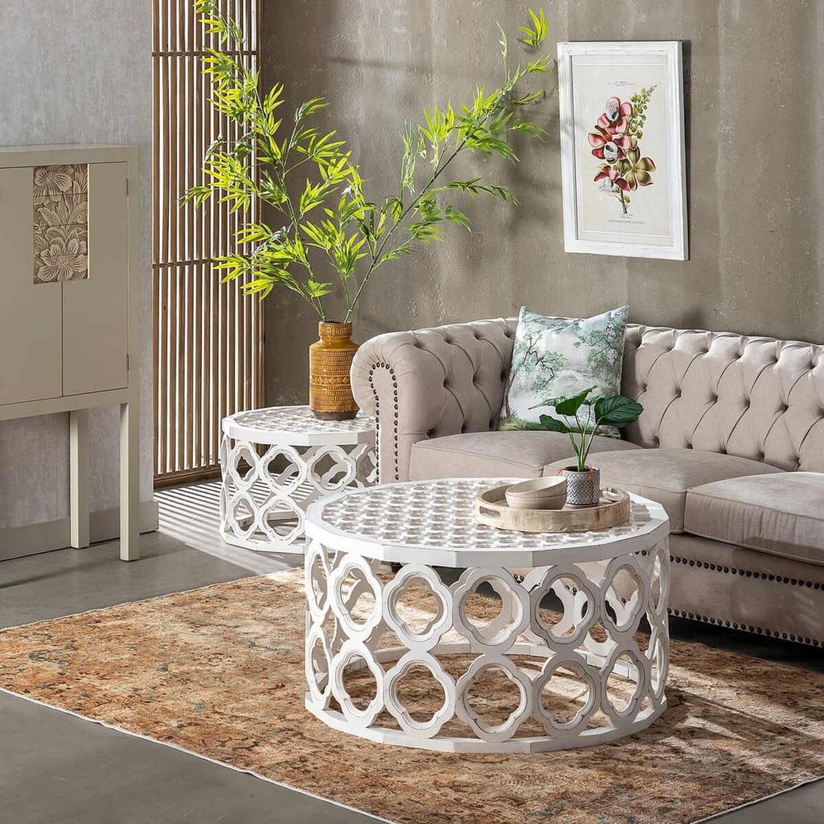 Mesa de Centro 89 x 89 x 47 cm 2 Unidades DMF