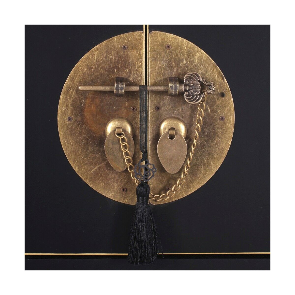 Recibidor ORIENTE Negro Dorado 95 x 26 x 90 cm