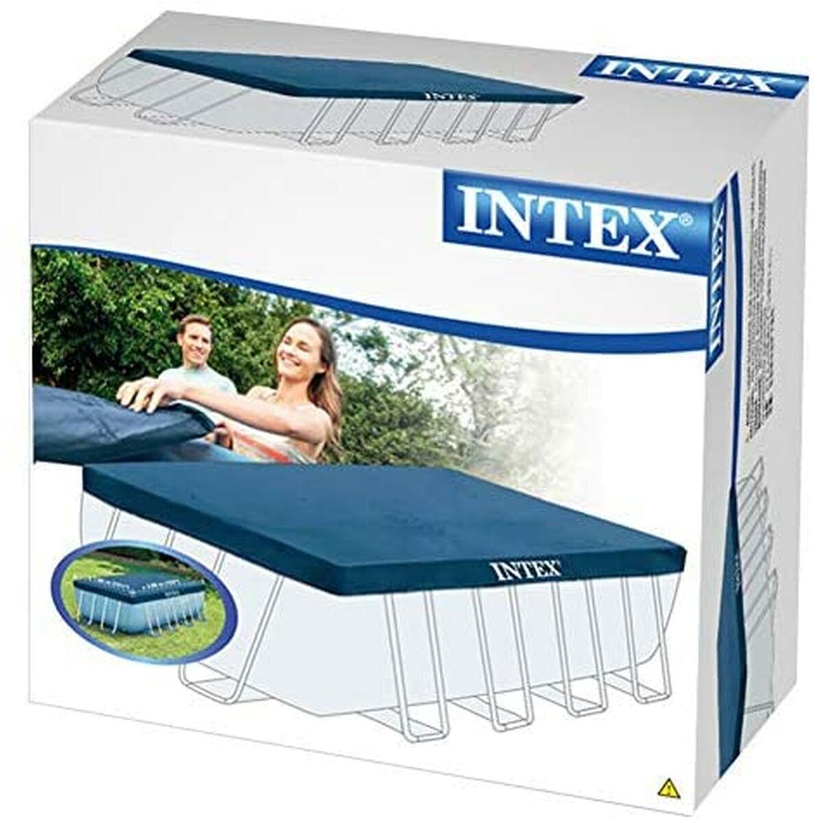 Cubrepiscinas Intex 28037 4 x 2 m Azul Azul marino