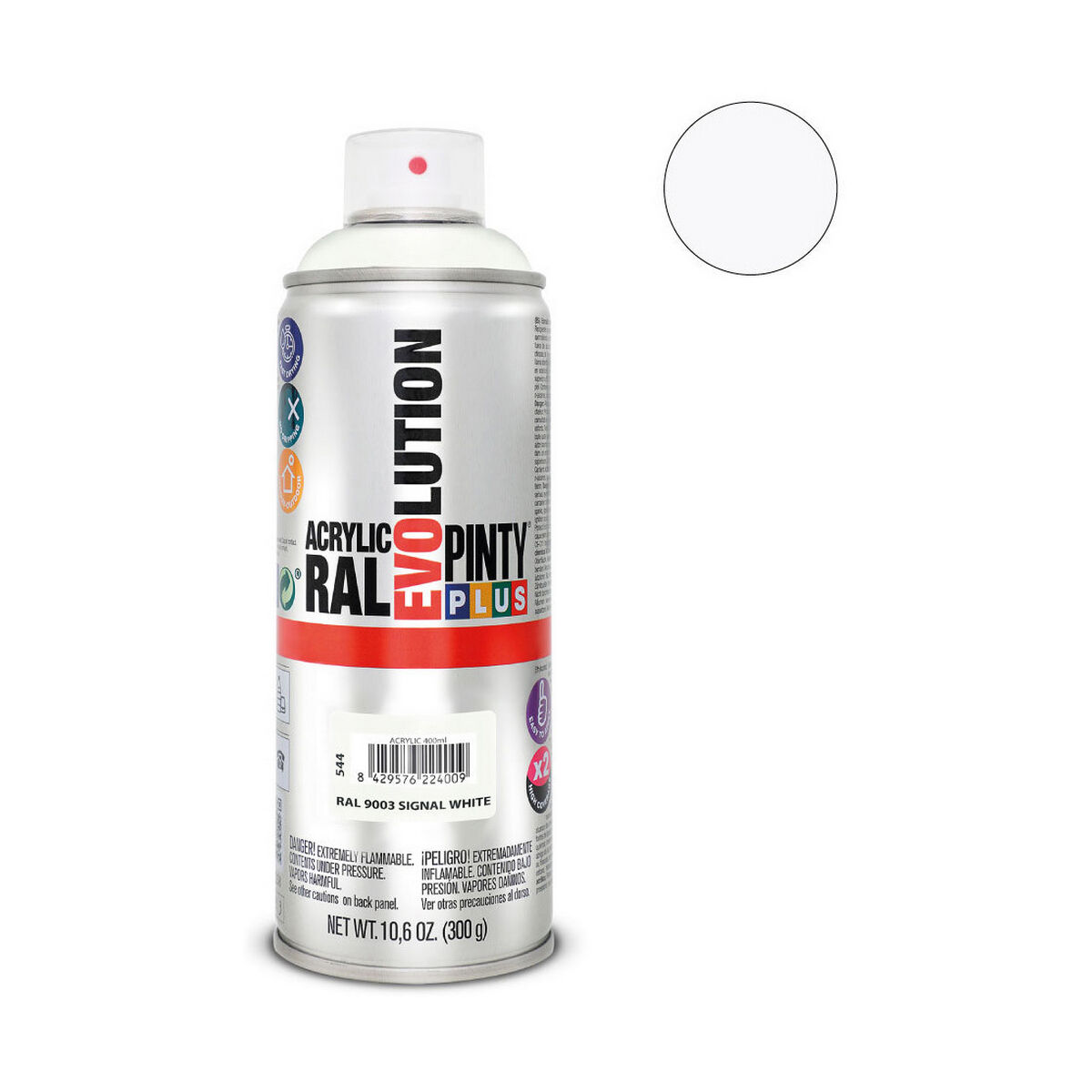 Pintura en spray Pintyplus Evolution RAL 9003 400 ml Signal White