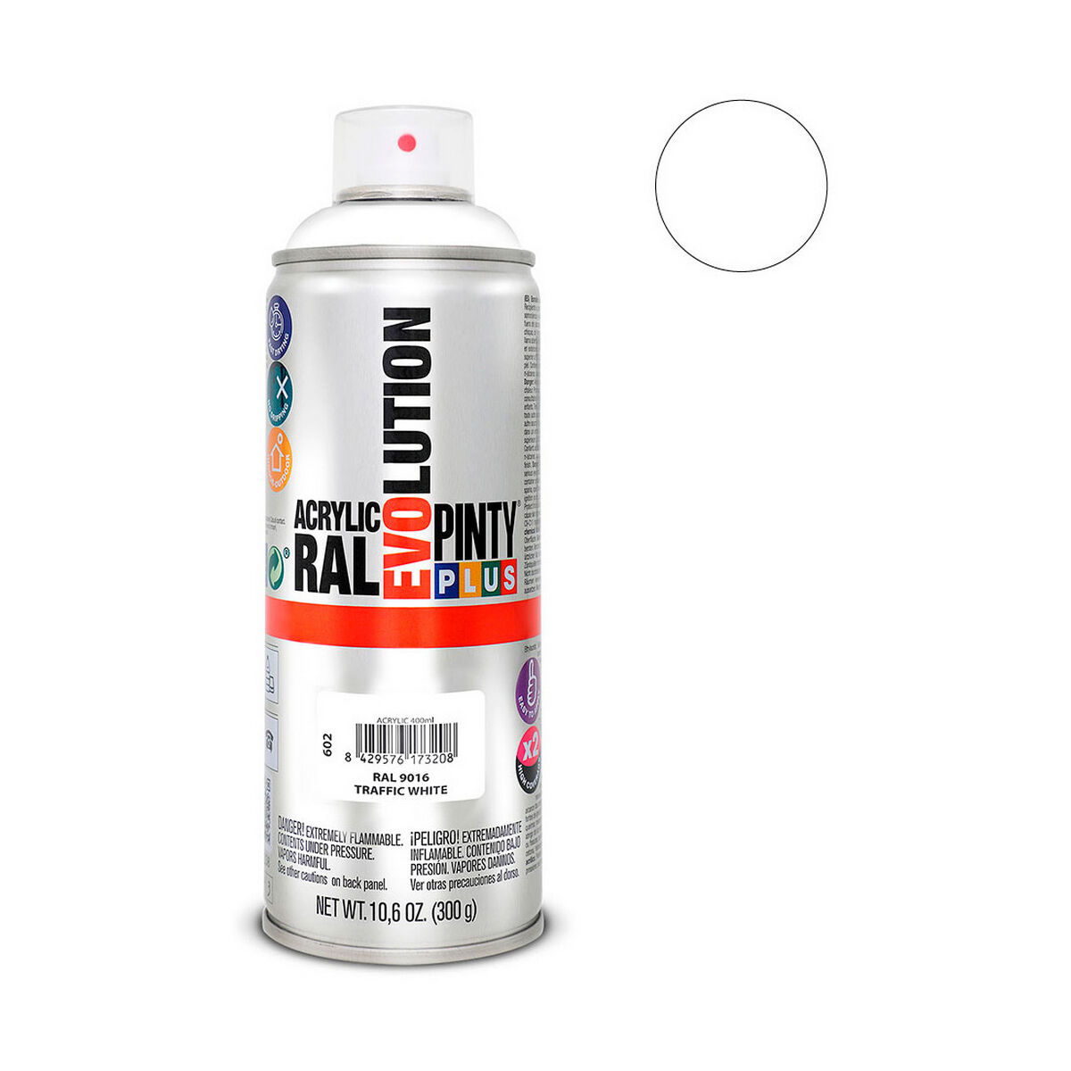 Pintura en spray Pintyplus Evolution RAL 9016 400 ml Traffic White