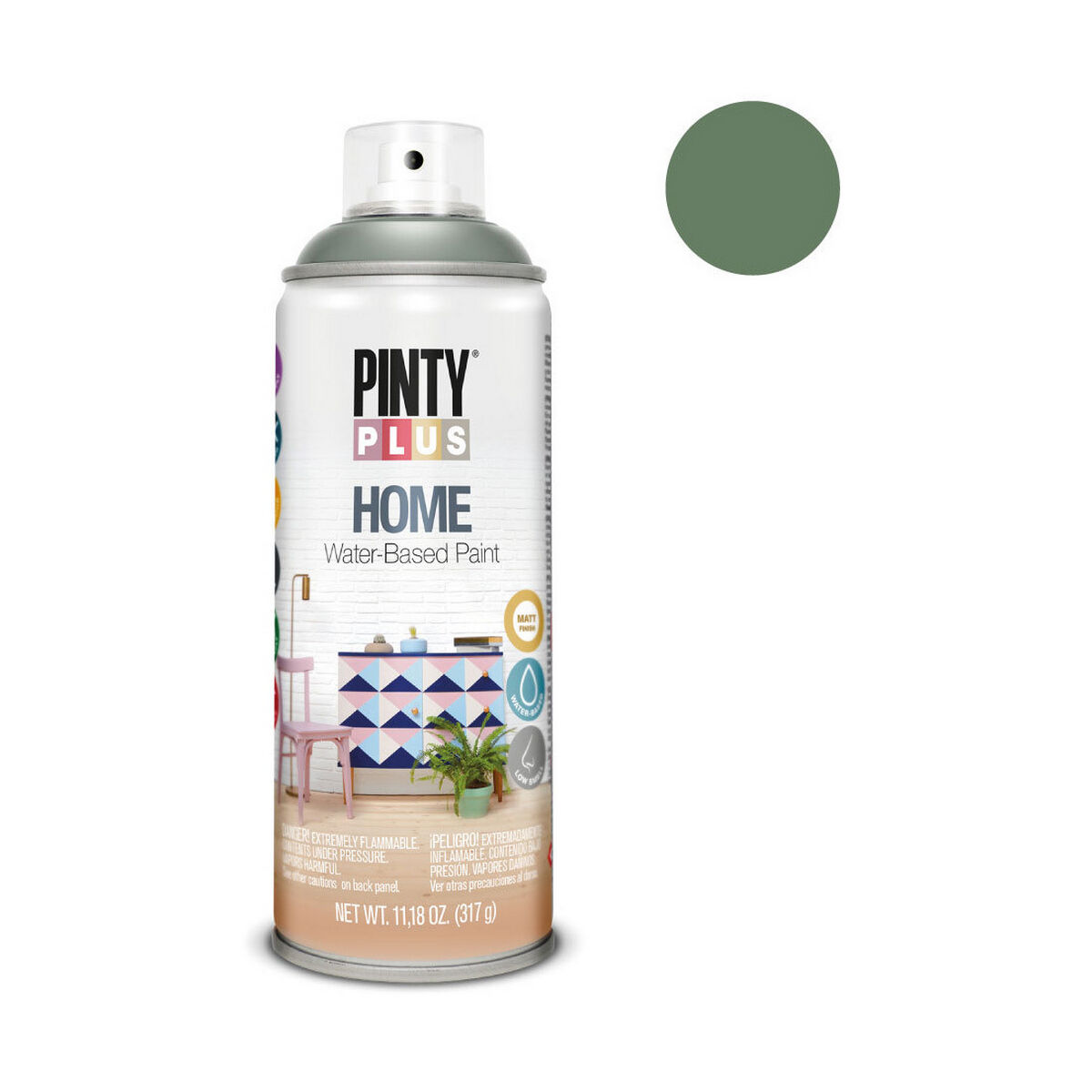 Pintura en spray Pintyplus Home HM416 400 ml Green Wood