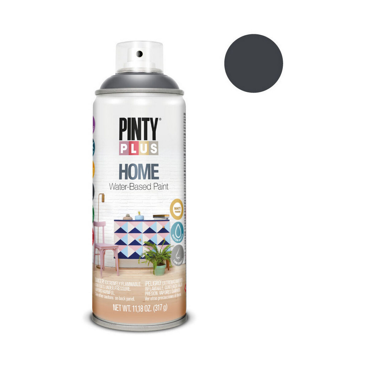 Pintura en spray Pintyplus Home HM438 400 ml Negro