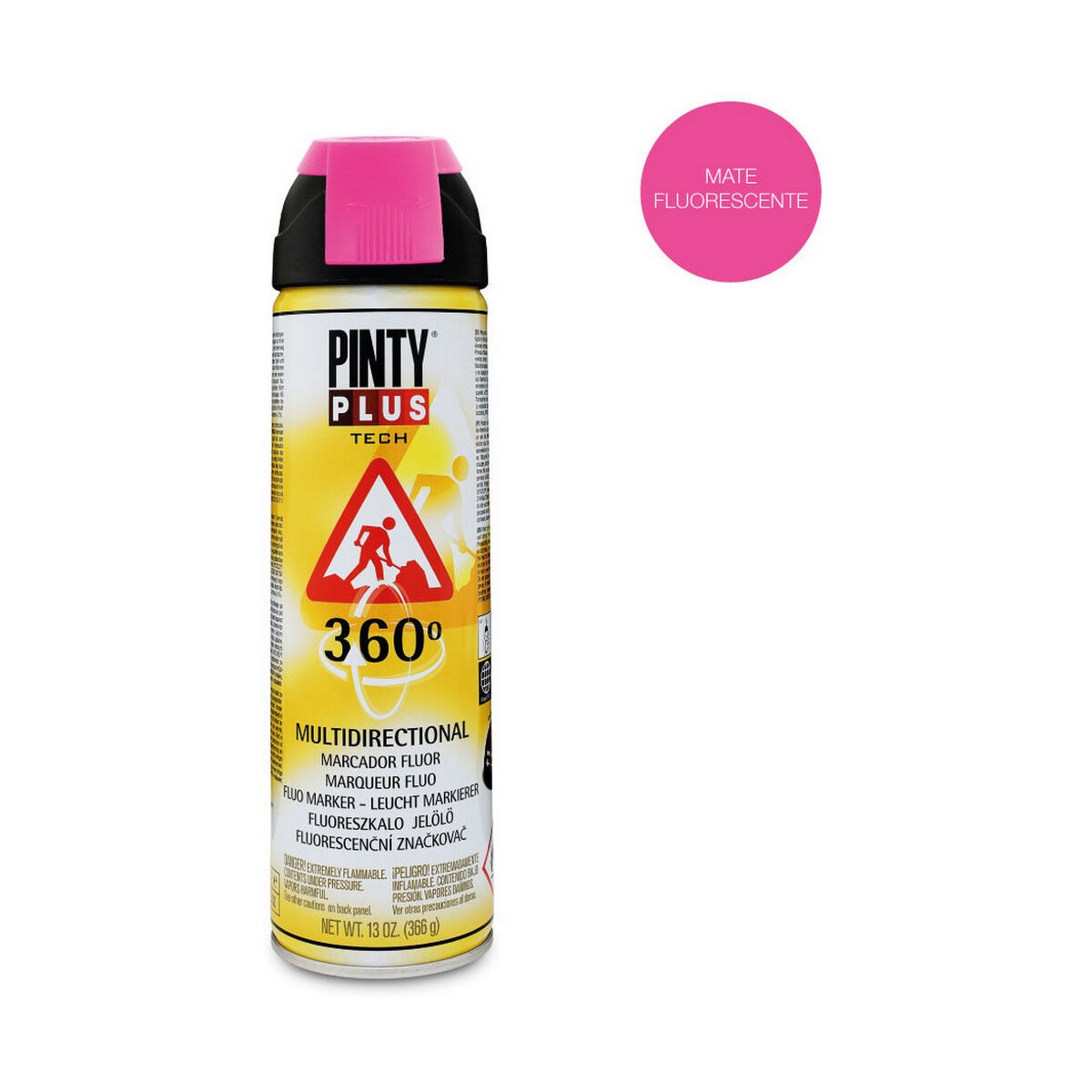 Pintura en spray Pintyplus Tech T184 360º Fucsia 500 ml
