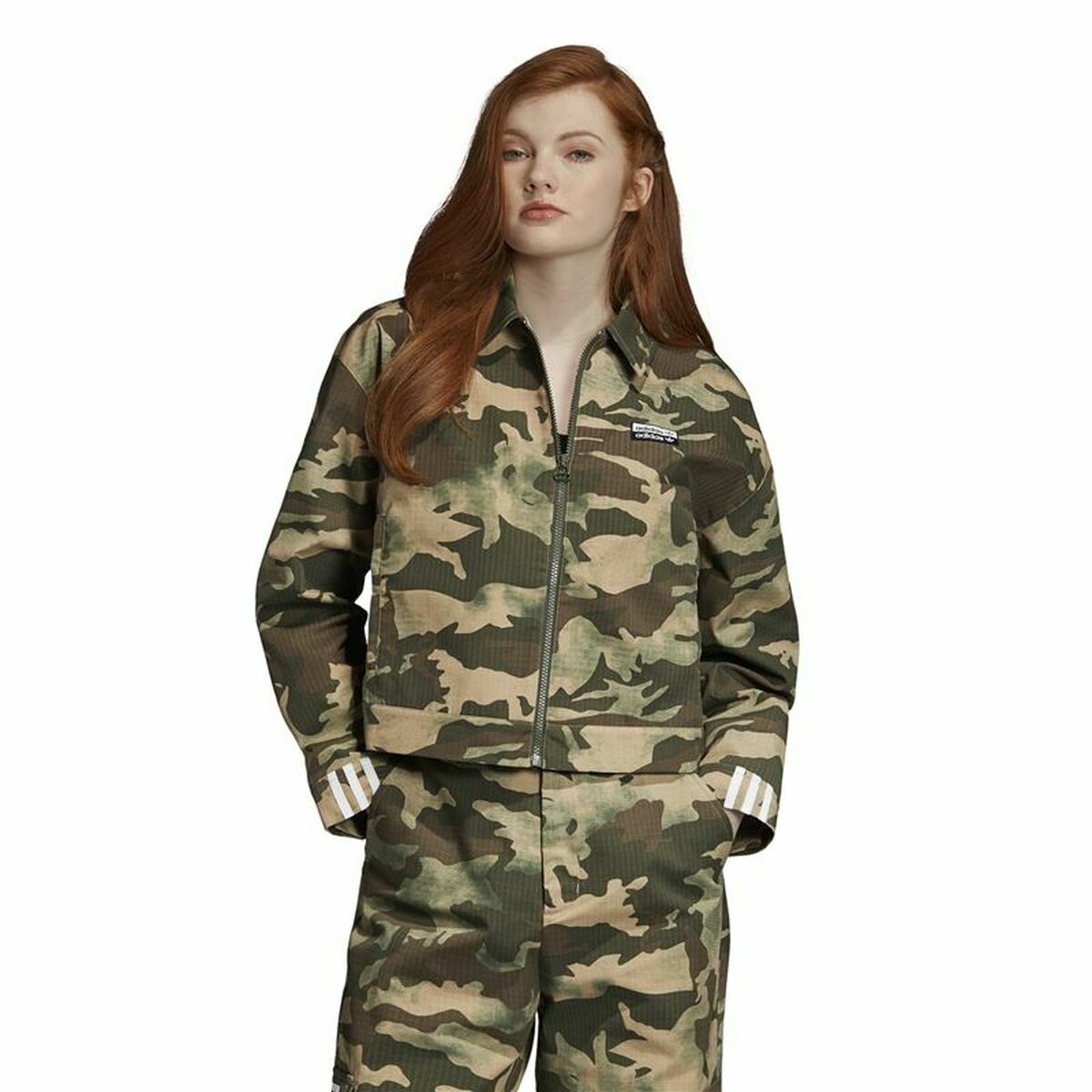 Chaqueta Deportiva para Mujer Adidas Track Verde oscuro