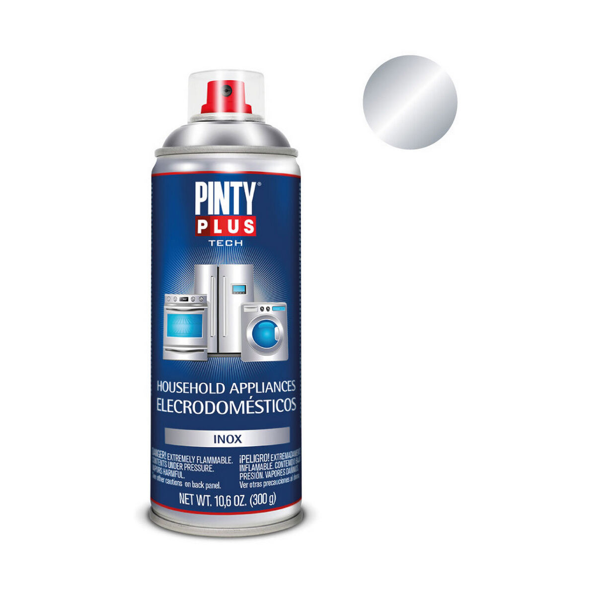 Pintura en spray Pintyplus Tech E150 400 ml Electrodomésticos Plateado
