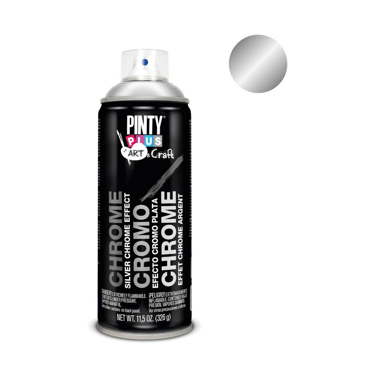 Pintura en spray Pintyplus Art & Craft C150 Cromo 400 ml Plateado