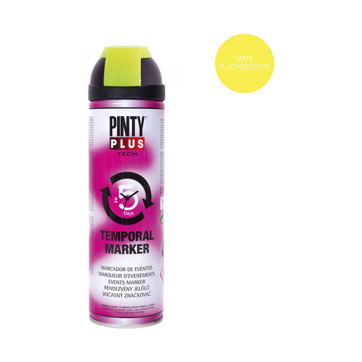 Pintura en spray Pintyplus Tech T146 Temporal Amarillo 500 ml