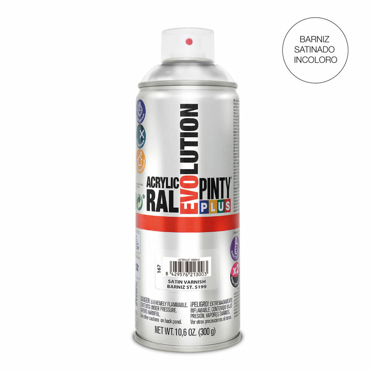 Barniz en Spray Pintyplus Evolution S199 400 ml Satinado Incoloro