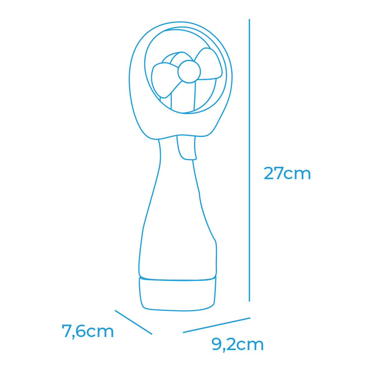 Mini Ventilador Portátil EDM 33979 Botella Pulverizadora