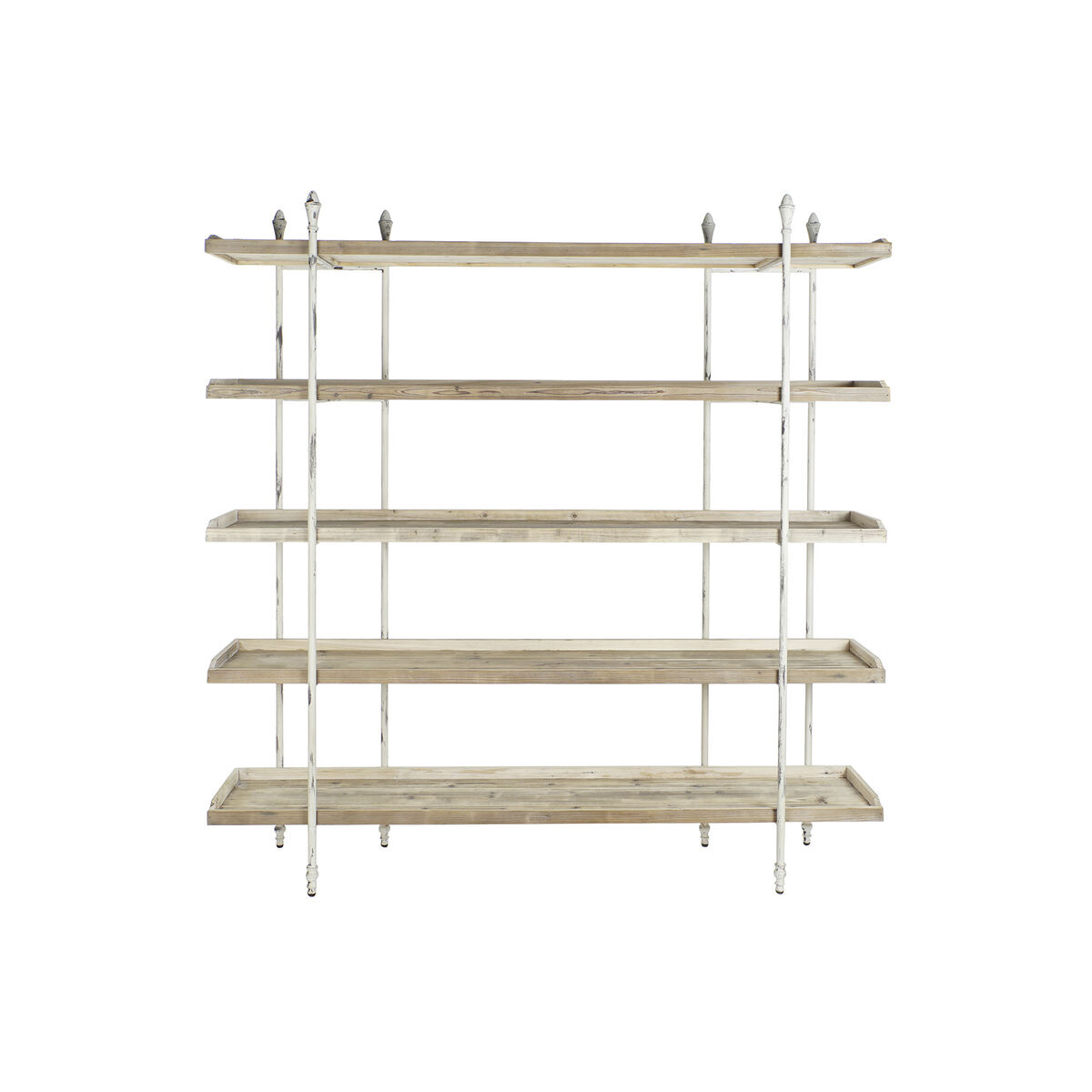 Estantería DKD Home Decor Blanco Natural Metal Abeto Madera de abeto 40 % Metal 190 x 40 x 200 cm