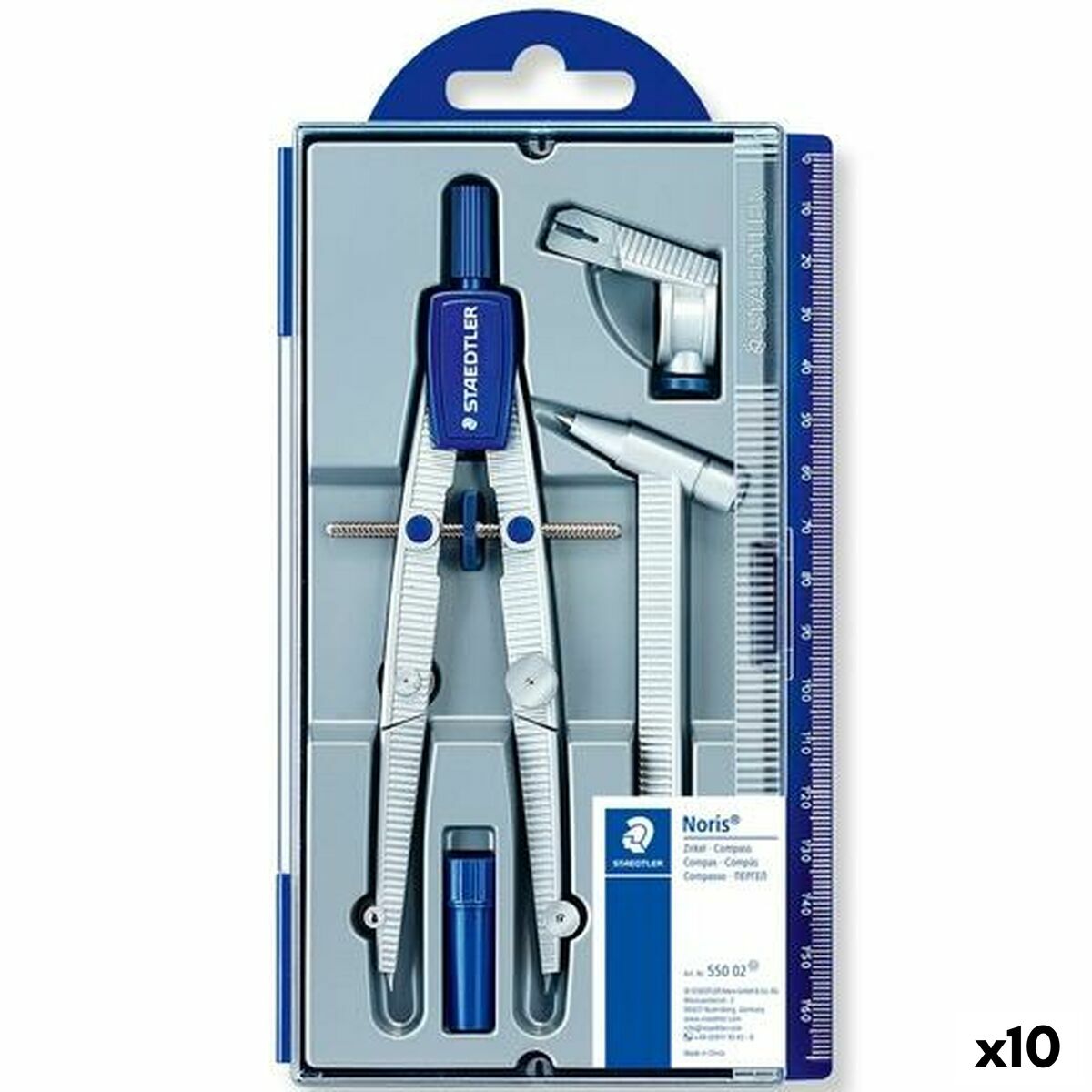 Compás Staedtler 550 4 Piezas Gris (10 Unidades)
