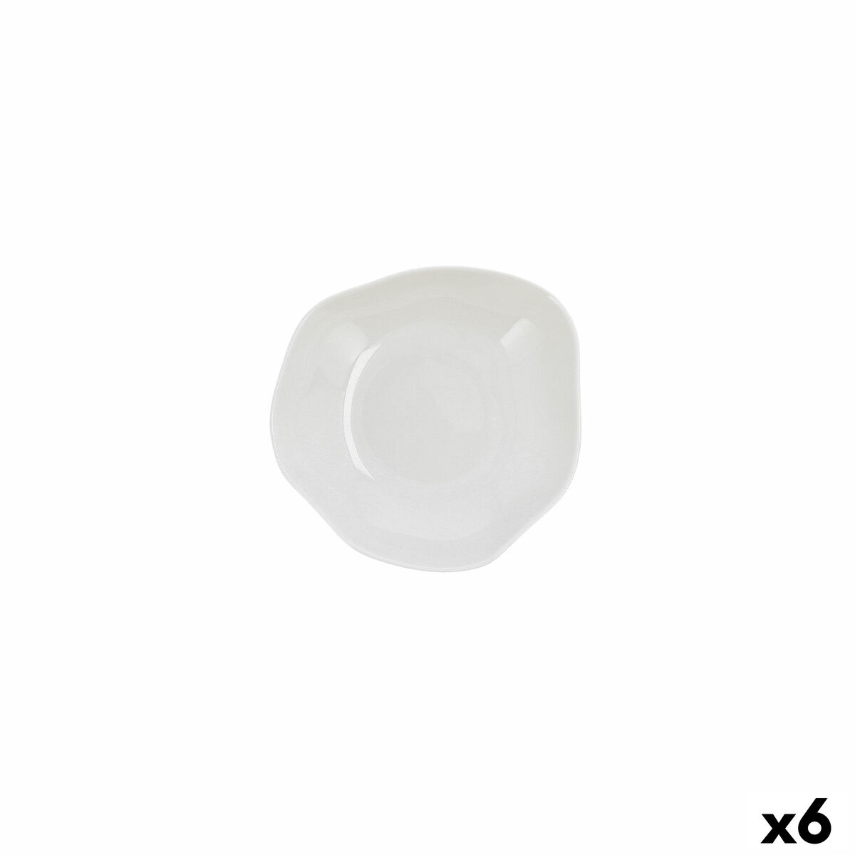 Set de Aperitivo Ariane Earth Blanco Cerámica Ø 17 cm (6 Unidades)