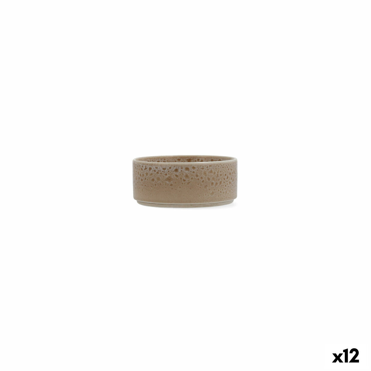 Set de Aperitivo Ariane Porous Beige Cerámica 12 cm (12 Unidades)