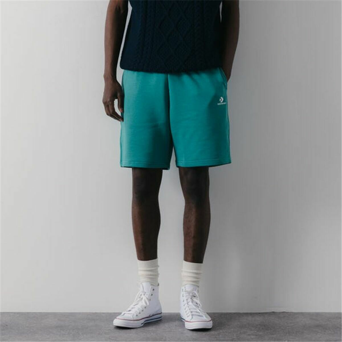 Pantalones Cortos Deportivos para Hombre Converse Classic Fit Wearers Left Star Verde