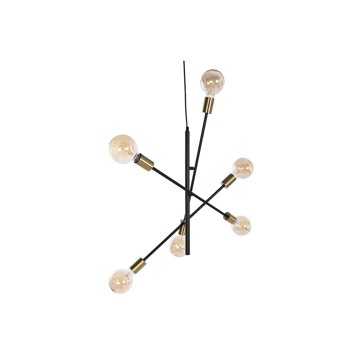 Lámpara de Techo DKD Home Decor 60 x 52 x 50 cm Negro Dorado Metal 50 W