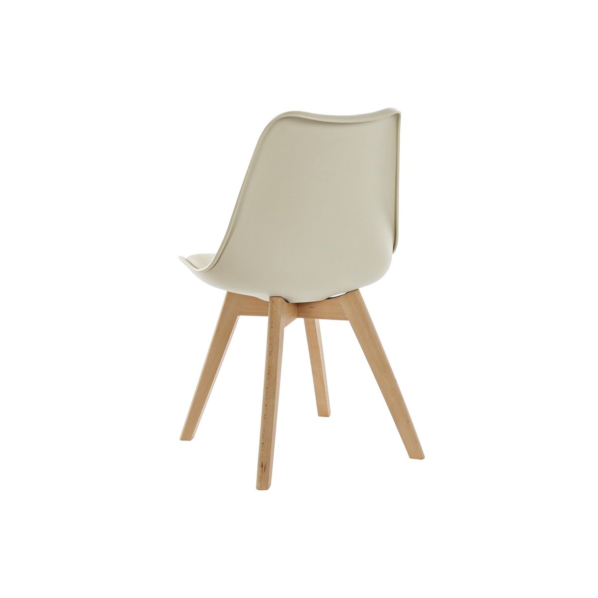 Silla DKD Home Decor Beige Natural Espuma Polipropileno Madera de haya Poliuretano 48 x 54 x 82 cm 48 x 55 x 83 cm
