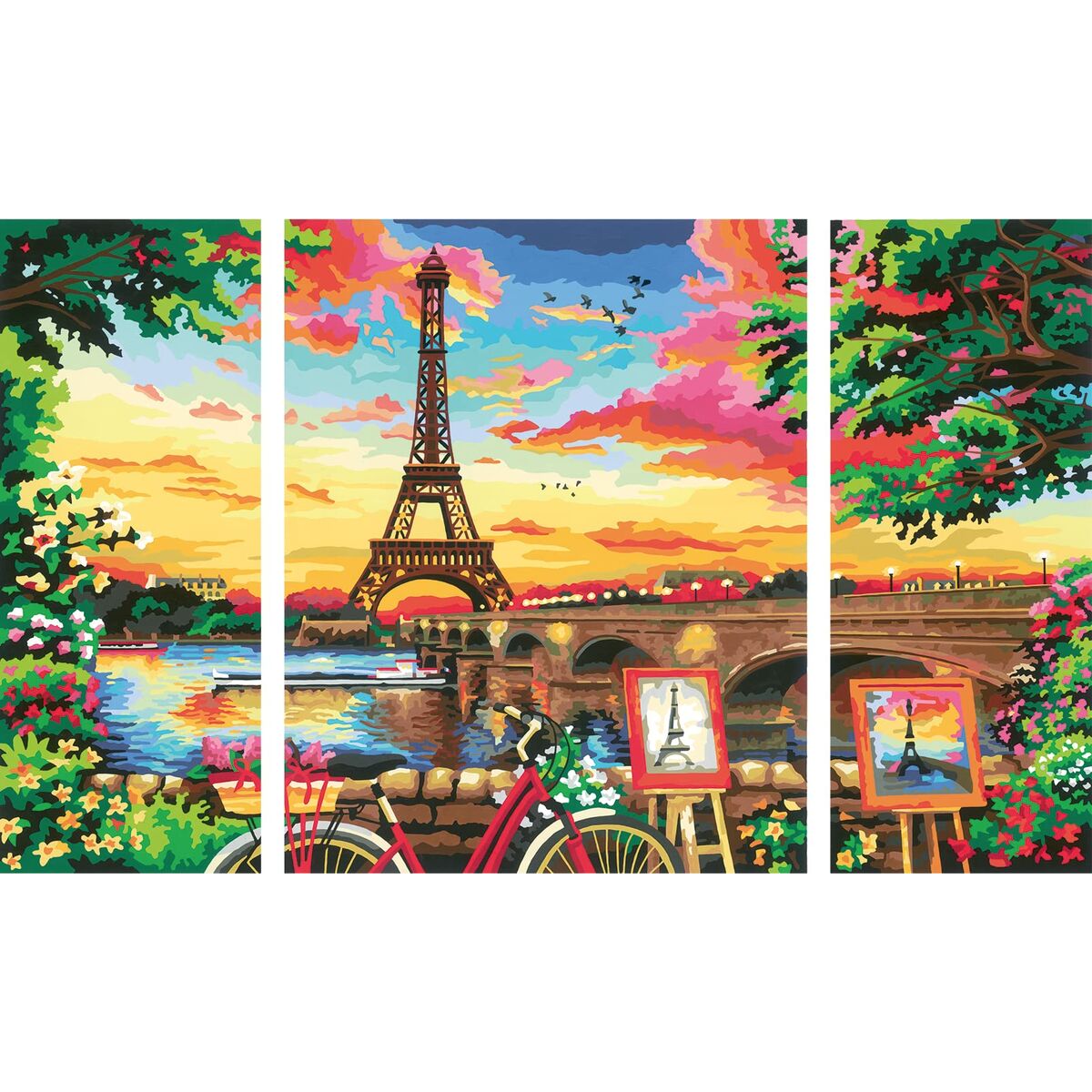 Set de Pintura por Números Ravensburger 20134 80 x 50 cm 4 Piezas 1 Pieza 4 Unidades