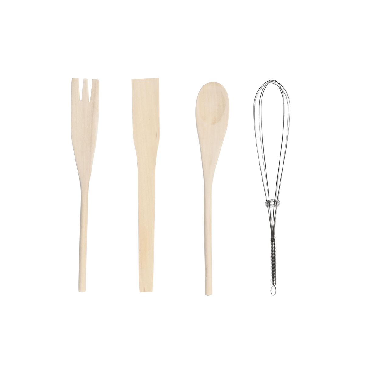 Bote para Utensilios de Cocina DKD Home Decor Metal Dolomita Madera MDF 12 x 12 x 25 cm (3 Unidades)