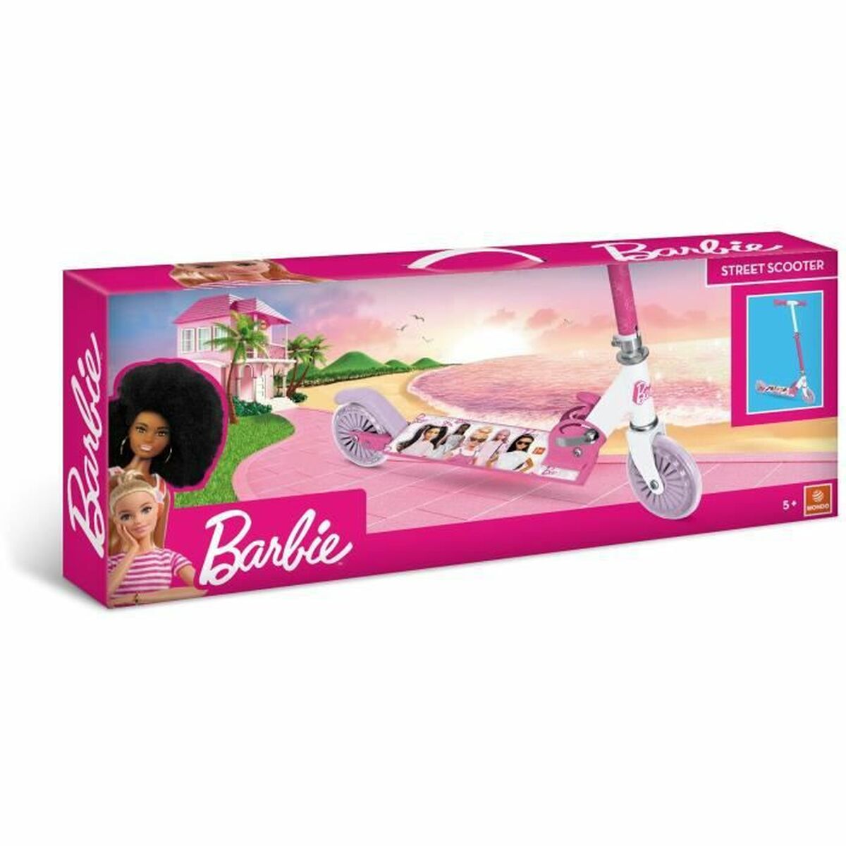 Patinete Barbie Infantil Rosa