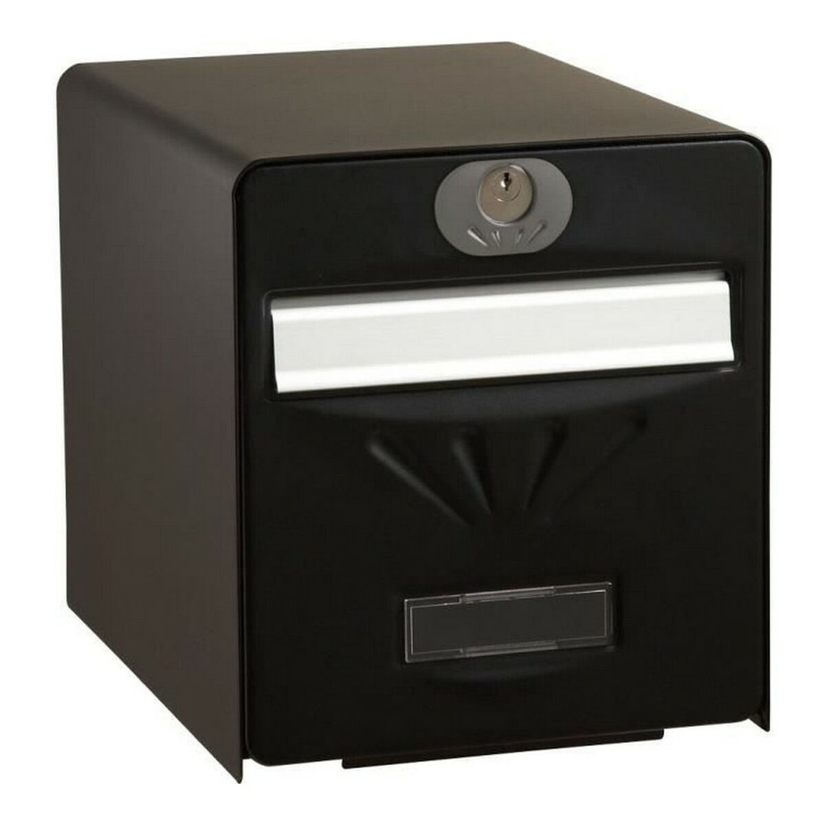 Buzón Burg-Wachter   Negro Acero Inoxidable Cristal Acero Galvanizado 28 x 36,5 x 31 cm