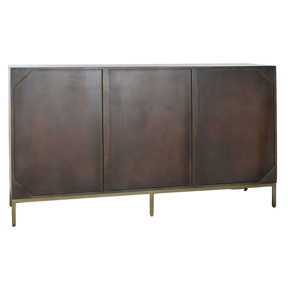 Aparador DKD Home Decor Negro Dorado Marrón oscuro Metal Acacia 160 x 40 x 90 cm