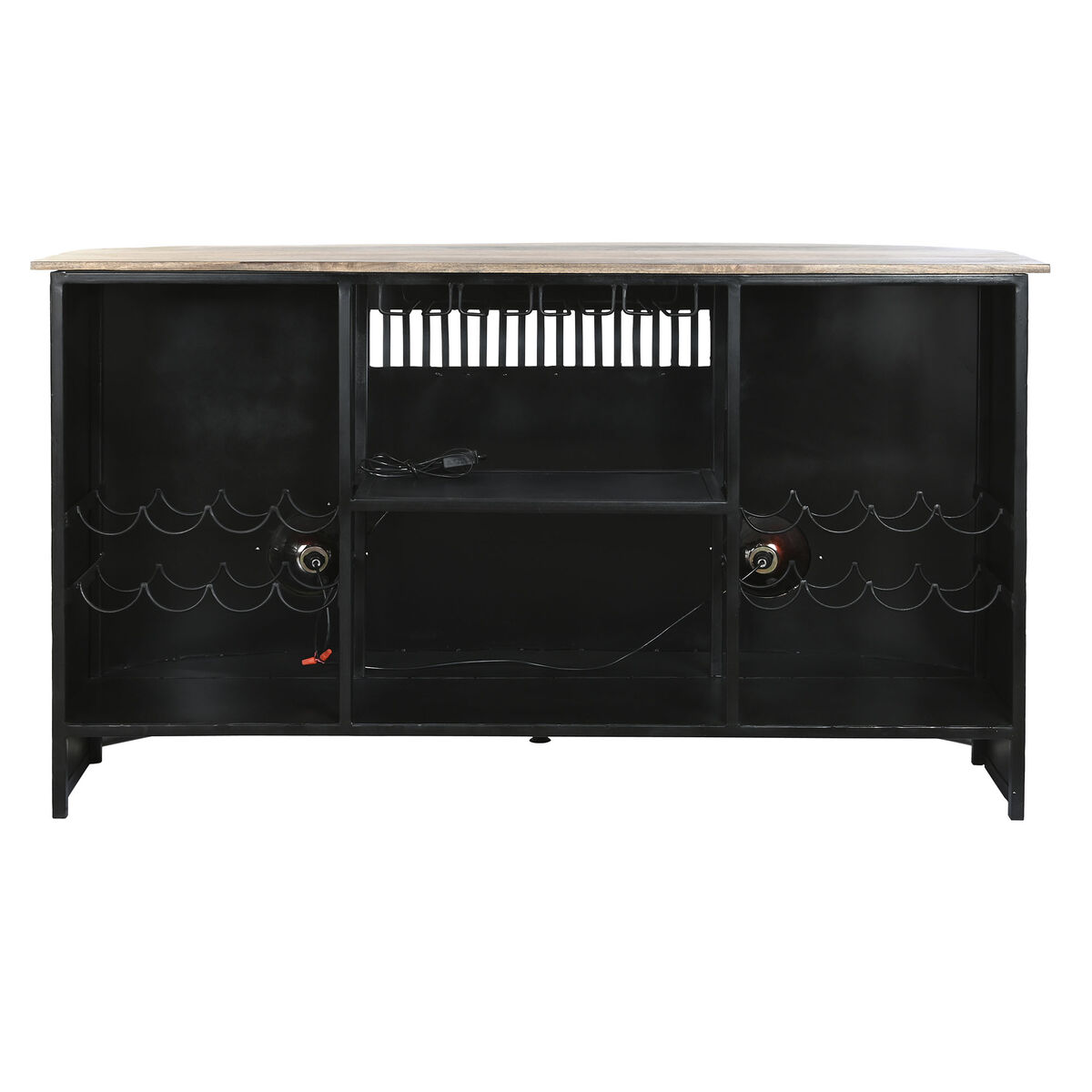 Mueble bar DKD Home Decor Blanco Marrón Negro 157 x 52 x 90 cm BAR