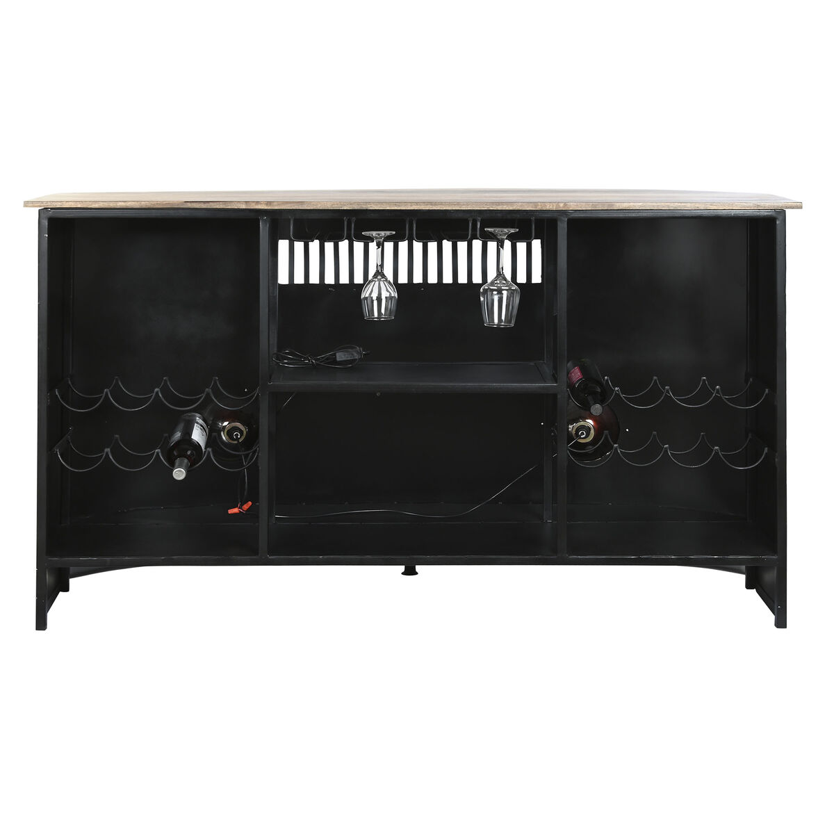 Mueble bar DKD Home Decor Blanco Marrón Negro 157 x 52 x 90 cm BAR