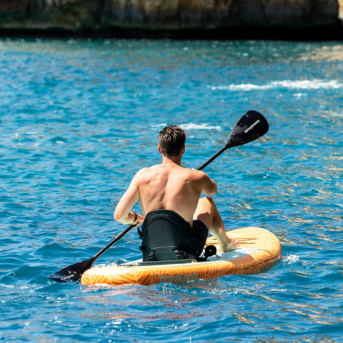 Tabla de Paddle Surf Hinchable 2 en 1 con Asiento y Accesorios Siros InnovaGoods 10'5" 320 cm Naranja (Reacondicionado A)