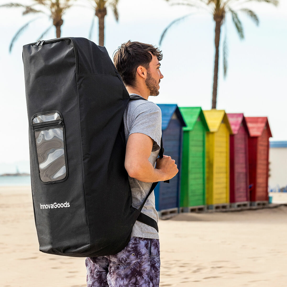 Tabla de Paddle Surf Hinchable 2 en 1 con Asiento y Accesorios Siros InnovaGoods 10'5" 320 cm Naranja (Reacondicionado A)