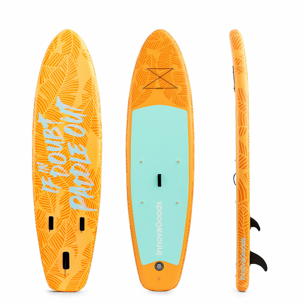 Tabla de Paddle Surf Hinchable 2 en 1 con Asiento y Accesorios Siros InnovaGoods 10'5" 320 cm Naranja (Reacondicionado A)