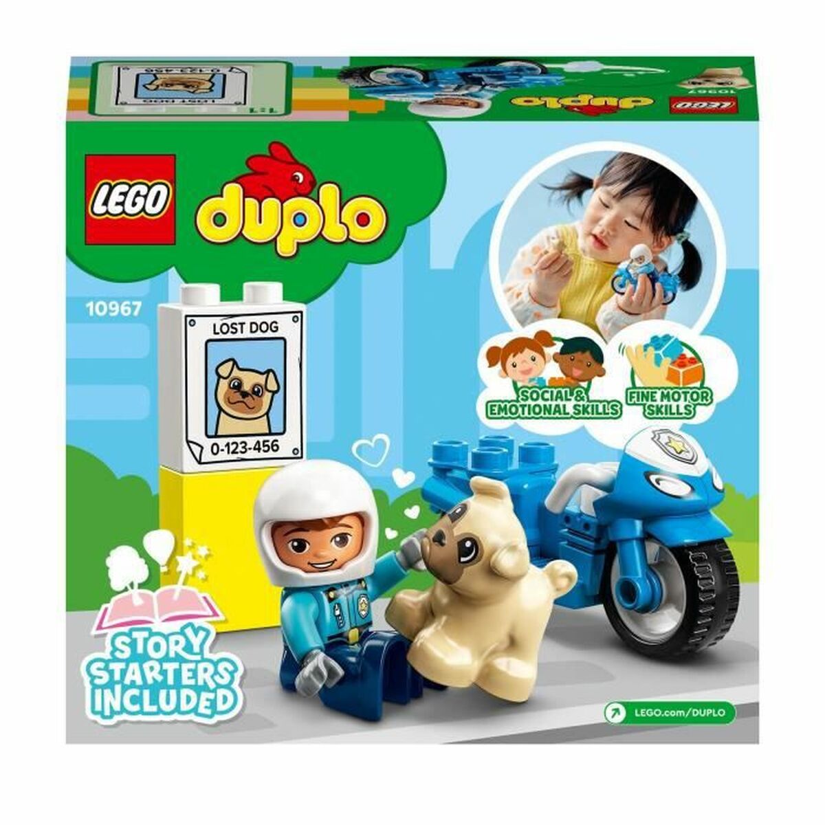 Juego de Construcción Lego 10967 DUPLO The Police Motorcycle Multicolor