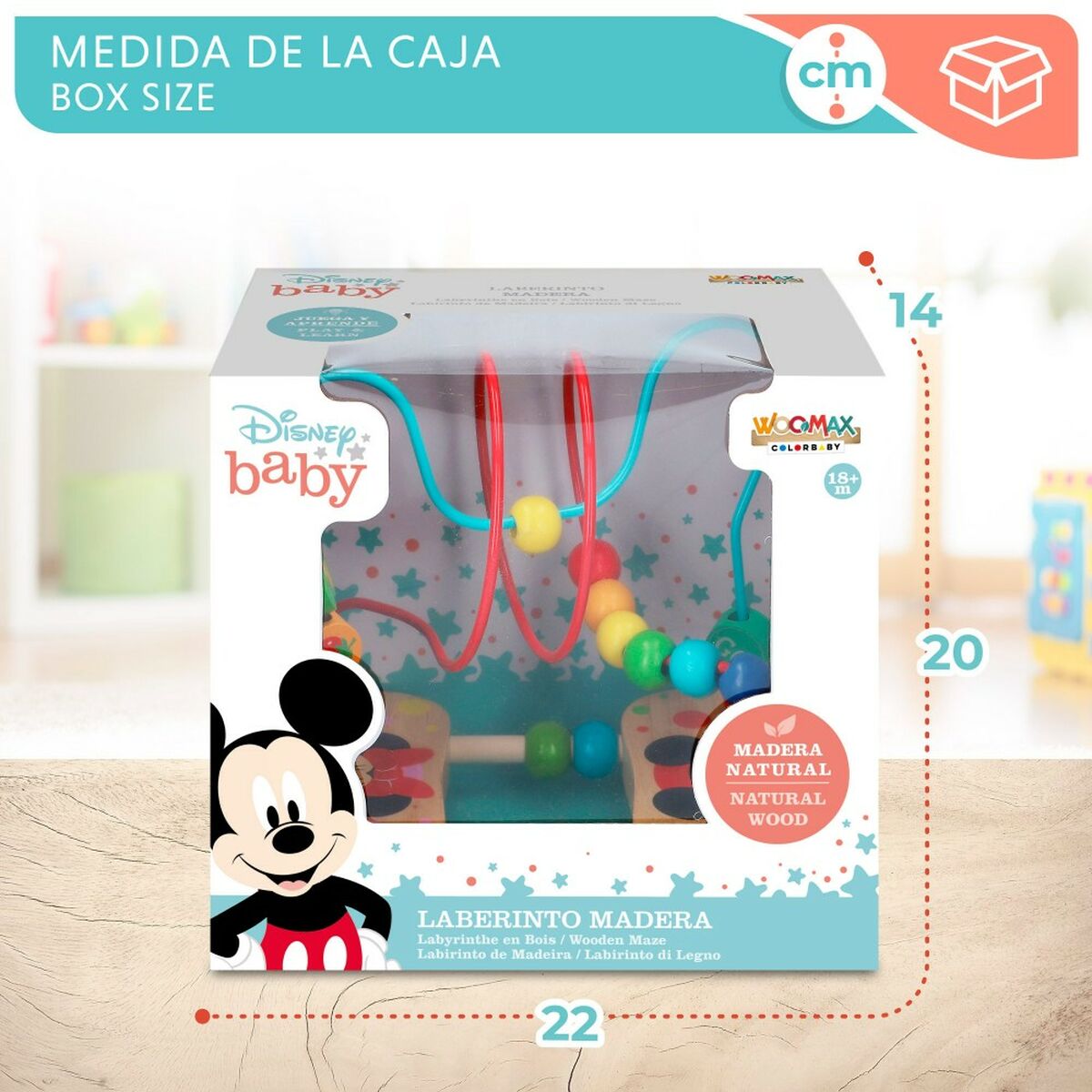 Centro de actividades Disney 4 Unidades 21,5 x 18,5 x 13,5 cm