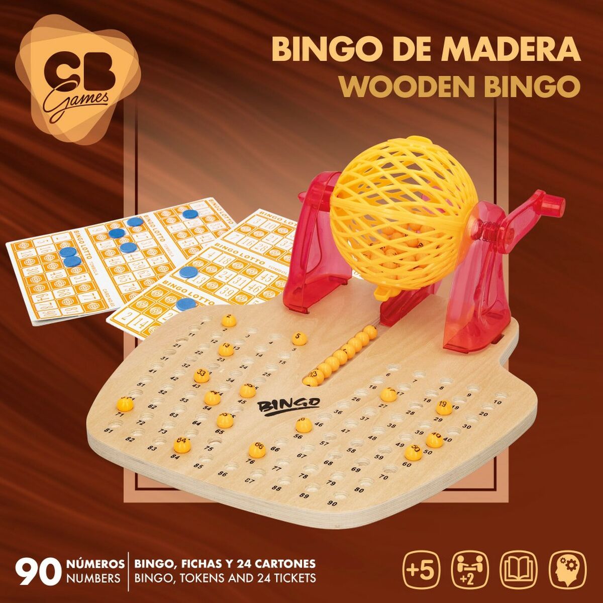 Bingo CB Games Madera Plástico (2 Unidades)